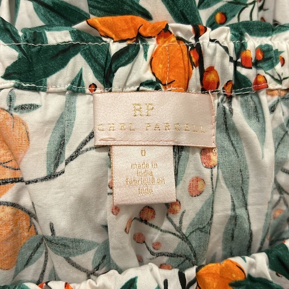 Rachel Parcell Printed Cotton Shirt Dress In Orange Blossom Cream NWT Size 0 - Picture 15 of 16